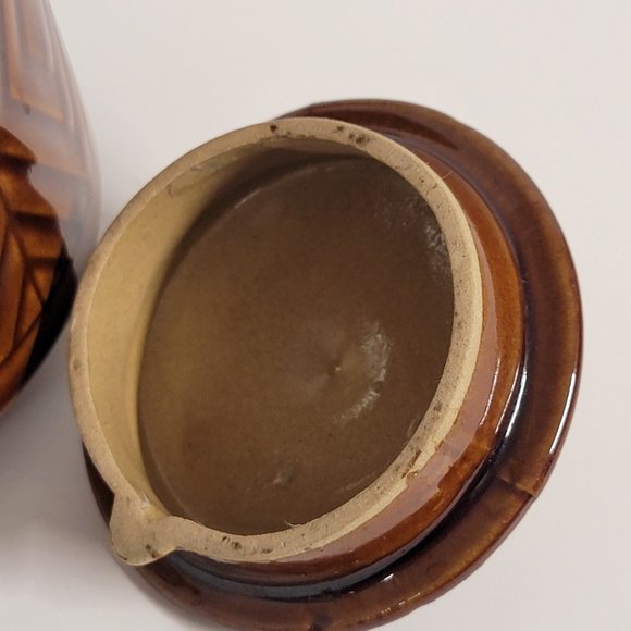 Vintage Brown Ceramic Teapot Geometric Design Made in China Excellent Condition - Picture 7 of 8